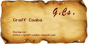 Graff Csaba névjegykártya